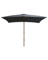 Parasol d'extérieur avec mât en bois 200x300 cm anthracite | Mobilier & Déco