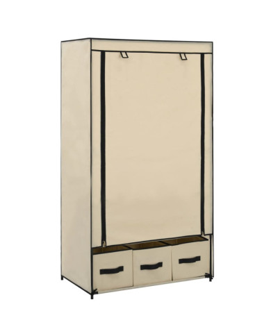 Garde-robe Crème 87 x 49 x 159 cm Tissu | Mobilier & Déco