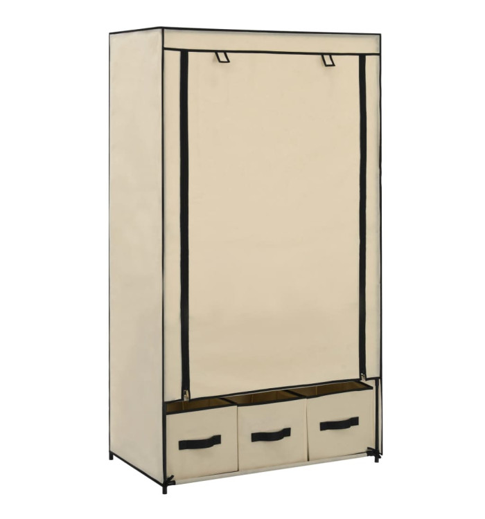 Garde-robe Crème 87 x 49 x 159 cm Tissu | Mobilier & Déco