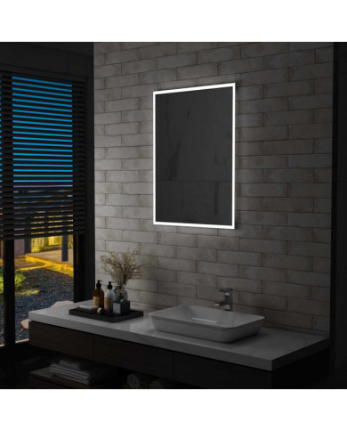 Miroir mural à LED pour salle de bains 60x80 cm | Mobilier & Déco