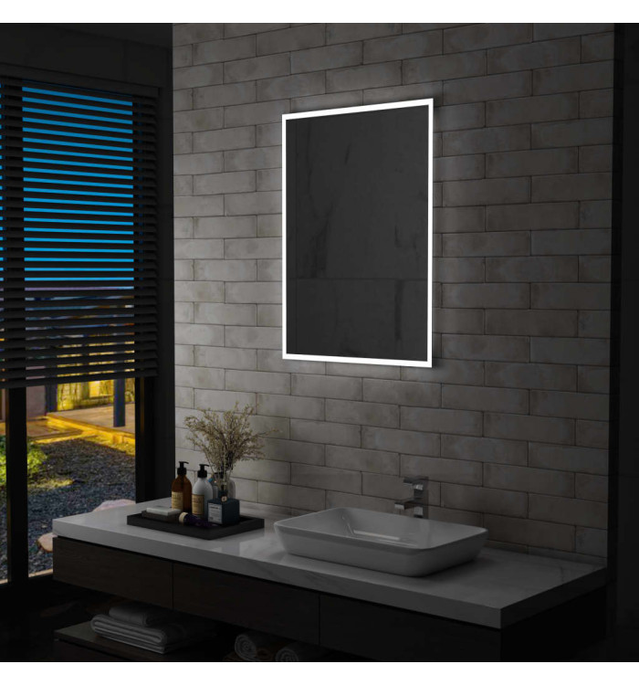 Miroir mural à LED pour salle de bains 60x80 cm | Mobilier & Déco