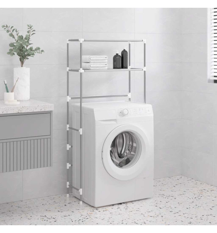 Support de rangement 2 niveaux sur la machine à laver Gris Fer | Mobilier & Déco