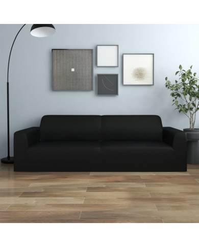 Housse extensible de canapé 2 places Crème Jersey de polyester | Mobilier & Déco