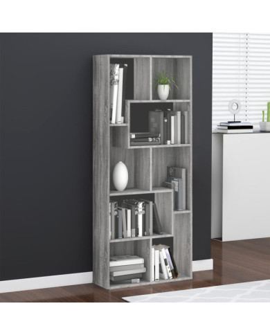 Bibliothèque Sonoma gris 67x24x161 cm Bois d'ingénierie | Mobilier & Déco