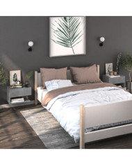 Tables de chevet murales 2 pcs Gris béton | Mobilier & Déco