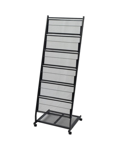 Porte-revues 47,5 x 43 x 133 cm Noir A4 | Mobilier & Déco