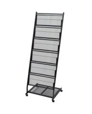 Porte-revues 47,5 x 43 x 133 cm Noir A4 | Mobilier & Déco