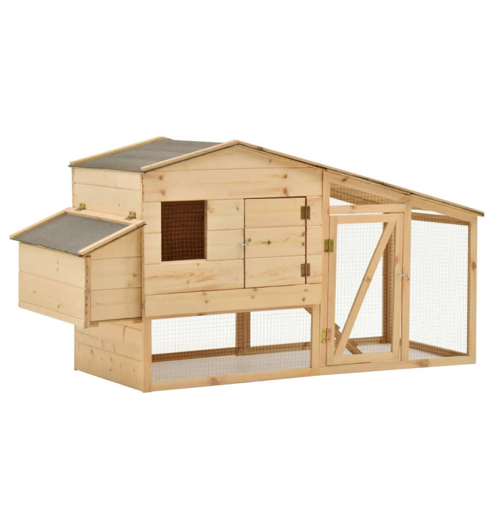 Poulailler Bois de pin massif 178x67x92 cm | Mobilier & Déco