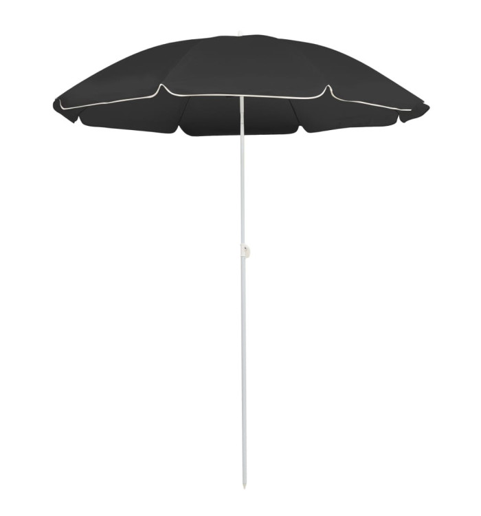 Parasol de jardin avec mât en acier anthracite 180 cm | Mobilier & Déco