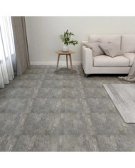 Dalles de plancher autoadhésives 55 pcs PVC 5,11 m² gris | Mobilier & Déco