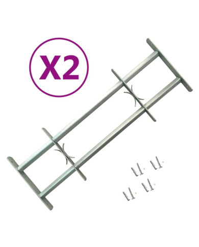 Grilles réglables de sécurité de fenêtres 2 pcs 1000-1500 mm | Mobilier & Déco