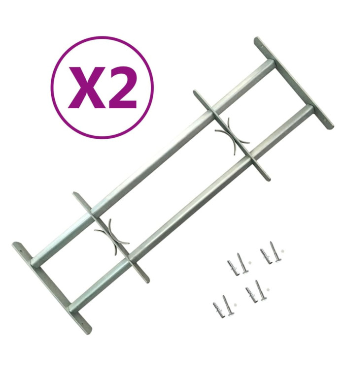 Grilles réglables de sécurité de fenêtres 2 pcs 1000-1500 mm | Mobilier & Déco