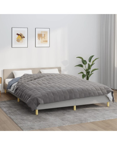 Couverture lestée Gris 200x200 cm 13 kg Tissu | Mobilier & Déco