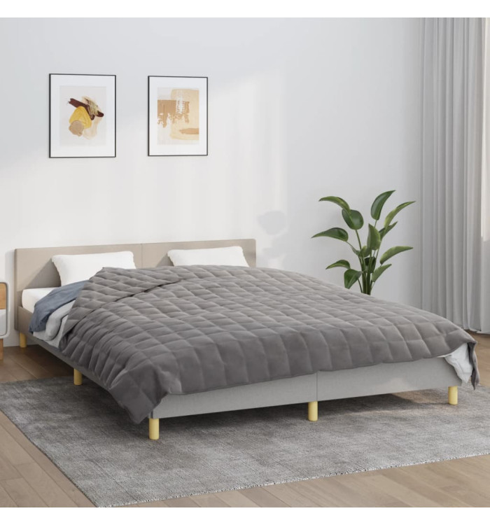 Couverture lestée Gris 200x200 cm 13 kg Tissu | Mobilier & Déco