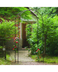 Nature Voûte de jardin Métal 100x37x230 cm Noir | Mobilier & Déco