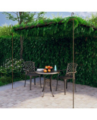 Pergola de jardin Marron antique 4x3x2,5 m Fer | Mobilier & Déco