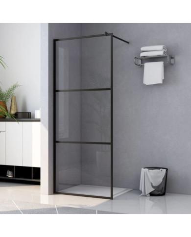 Paroi de douche à l'italienne à verre ESG Noir 90x195 cm | Mobilier & Déco