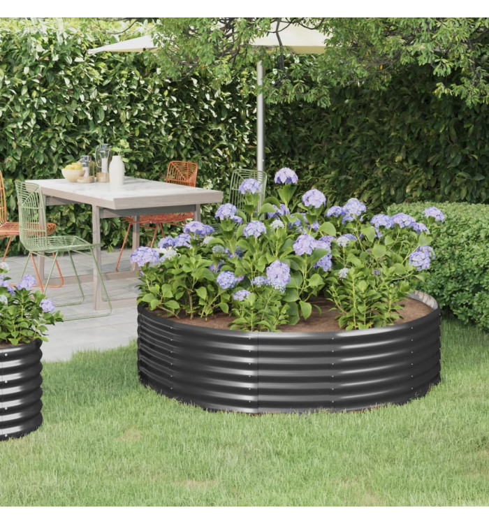 Lit surélevé de jardin Acier enduit de poudre Anthracite | Mobilier & Déco