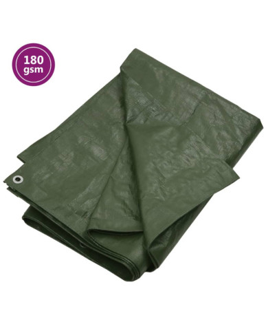 Bâche 180 g/m² 3x5 m Vert PEHD | Mobilier & Déco