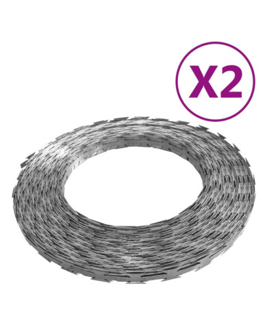 Fils barbelés BTO-22 2 pcs 100 m Acier | Mobilier & Déco