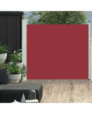 Auvent latéral rétractable de patio 100x300 cm Rouge | Mobilier & Déco