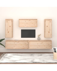 Meubles TV 5 pcs Bois massif de pin | Mobilier & Déco