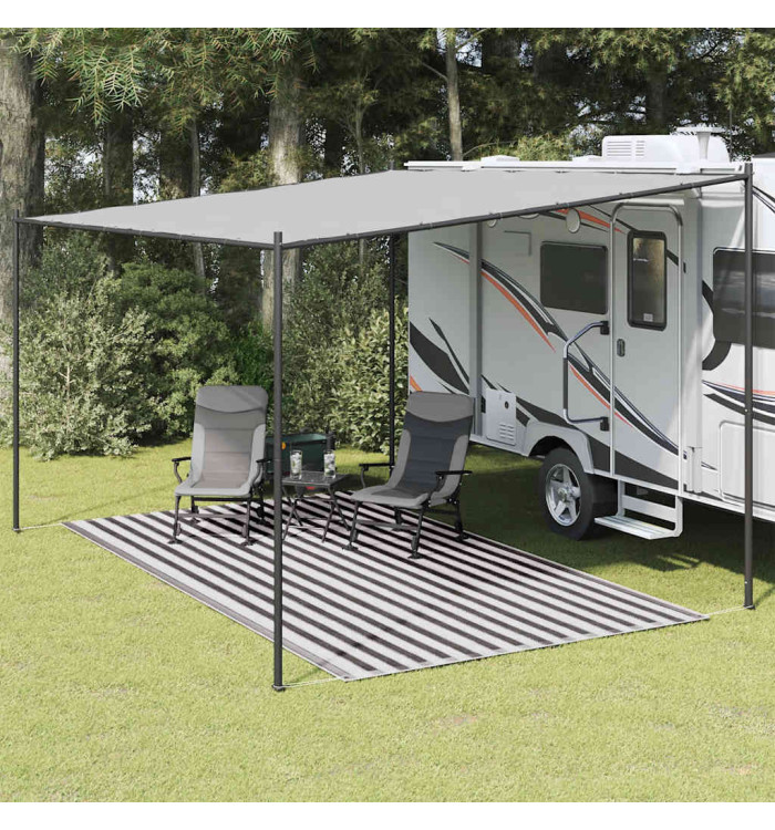Tapis de tente 250x350 cm Anthracite et blanc | Mobilier & Déco