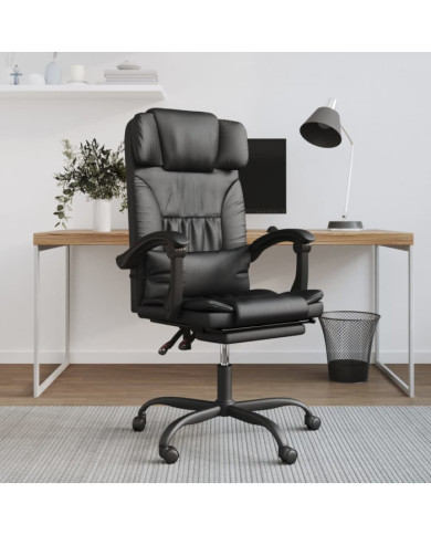 Fauteuil inclinable de bureau Noir Similicuir | Mobilier & Déco