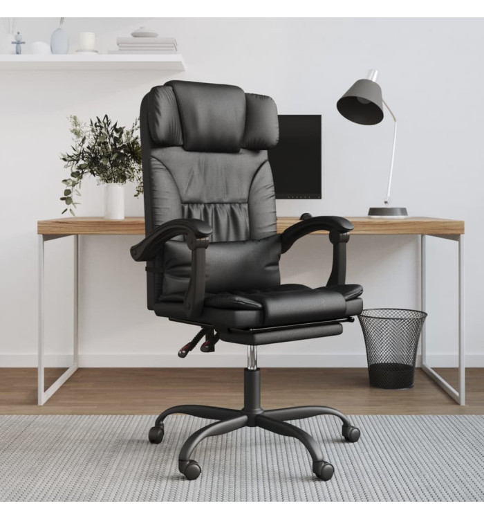 Fauteuil inclinable de bureau Noir Similicuir | Mobilier & Déco