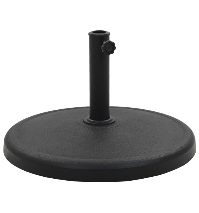 Socle rond de parasol Polyrésine 19 kg Noir | Mobilier & Déco