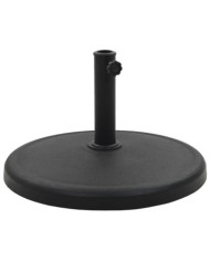 Socle rond de parasol Polyrésine 19 kg Noir | Mobilier & Déco