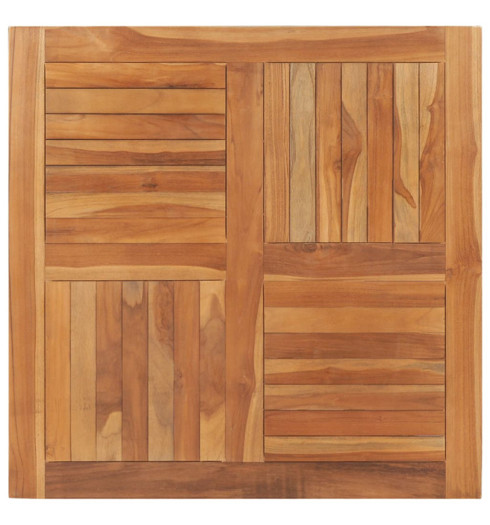 Dessus de table Bois de teck solide Carré 90x90x2,5 cm | Mobilier & Déco