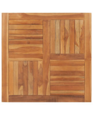 Dessus de table Bois de teck solide Carré 90x90x2,5 cm | Mobilier & Déco