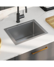 Évier de cuisine fait main Acier inoxydable | Mobilier & Déco