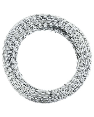 Fil de fer barbelé rouleau hélicoïdal acier galvanisé 100 m | Mobilier & Déco