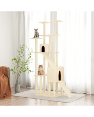 Arbre à chat avec griffoirs en sisal Crème 190 cm | Mobilier & Déco