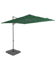 Parasol de jardin avec base portable vert | Mobilier & Déco