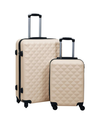 Ensemble de valises rigides 2 pcs Doré ABS | Mobilier & Déco