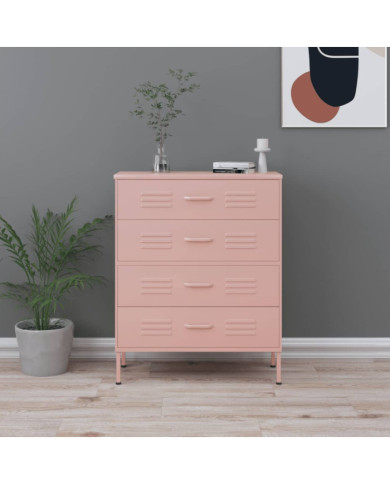Commode Rose 80x35x101,5 cm Acier | Mobilier & Déco