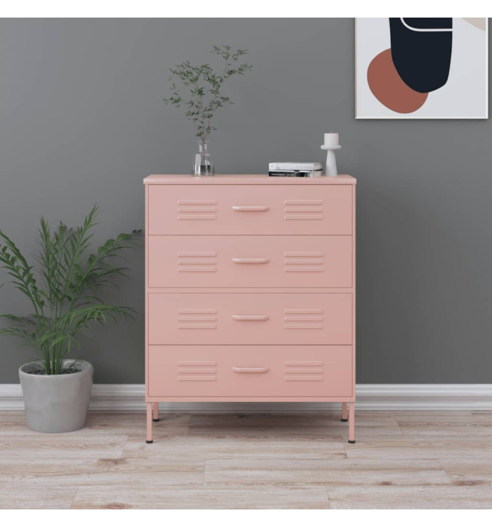 Commode Rose 80x35x101,5 cm Acier | Mobilier & Déco