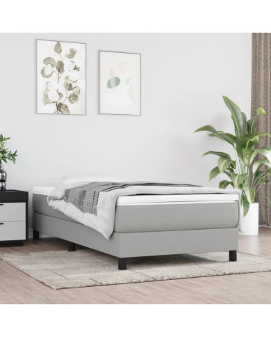 Matelas de lit à ressorts ensachés Gris clair 100x200x20 cm | Mobilier & Déco