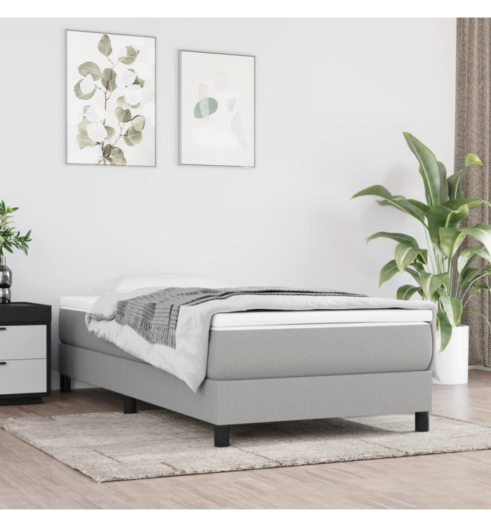Matelas de lit à ressorts ensachés Gris clair 100x200x20 cm | Mobilier & Déco