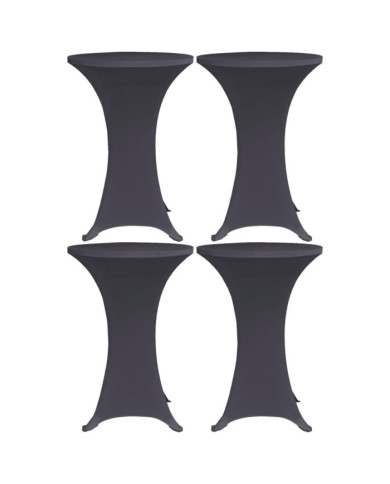Housses de table extensible 4 pcs 80 cm Anthracite | Mobilier & Déco
