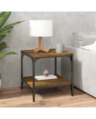 Table d'appoint Chêne fumé 40x40x40 cm Bois d'ingénierie | Mobilier & Déco