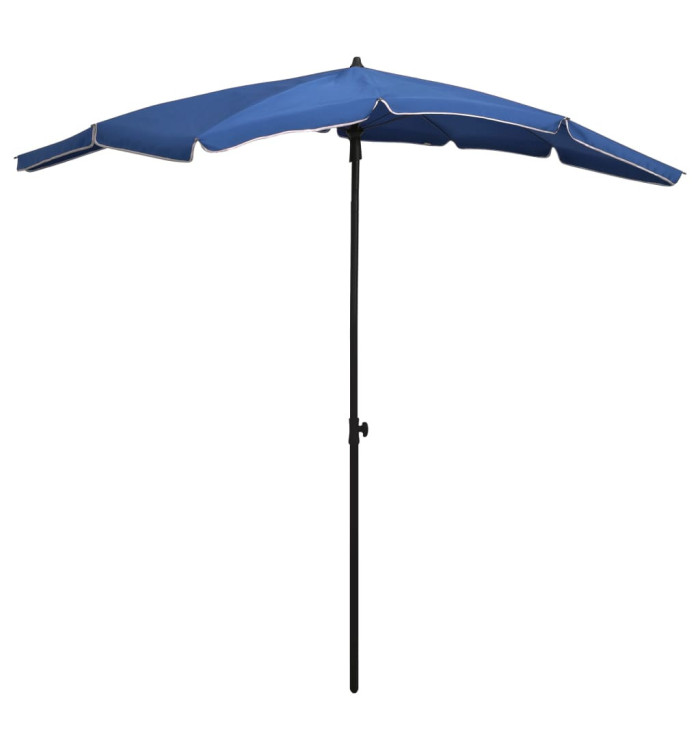 Parasol de jardin avec mât 200x130 cm bleu azuré | Mobilier & Déco