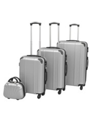 Ensemble de valises à roulettes quatre pièces Argenté | Mobilier & Déco