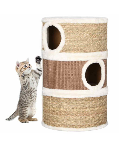 Tonneau à gratter pour chats 60 cm Herbiers marins | Mobilier & Déco