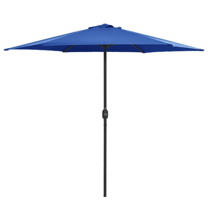 Parasol de jardin et mât en aluminium 270x246 cm Bleu azuré | Mobilier & Déco