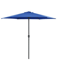 Parasol de jardin et mât en aluminium 270x246 cm Bleu azuré | Mobilier & Déco