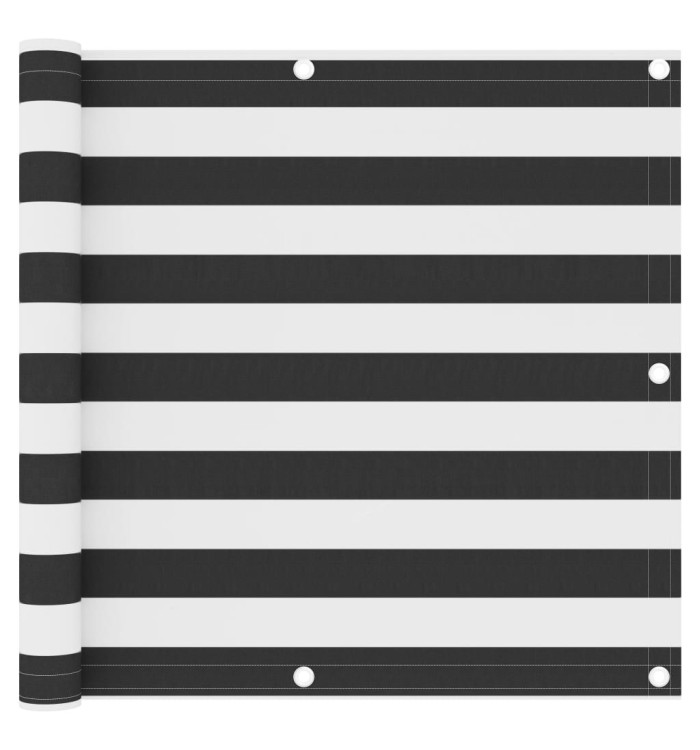 Écran de balcon Anthracite et blanc 90x600 cm Tissu Oxford | Mobilier & Déco
